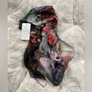 Beautiful NWT delicate scarf - flowing in a rainbow of gorgeous colors